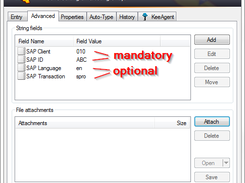Settings per KeePass entry