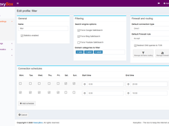 Connection settings profile