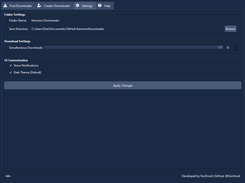 Settings Tab