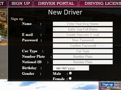 New Driver Registration Details 