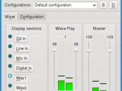 Main window with the Mixer Part active, selected channels