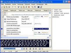 recent dev version on winxp: markers, bookmarks, contextmenu