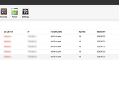 Settings interface