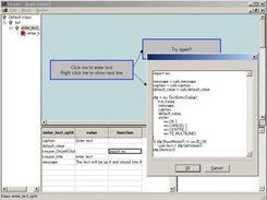 You can set wxPython code.