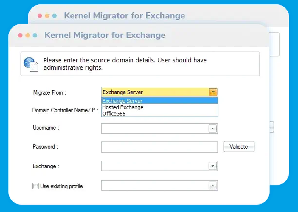 Kernel Migrator for Exchange Screenshot 1