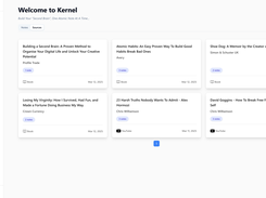 Dashboard showing  your sources
