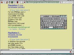 The dillo web browser and the virtual keyboard.