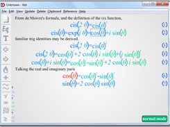 The derivation of a trigonometric identity.