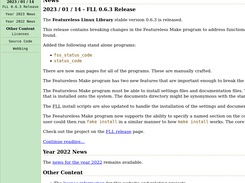 Website screenshot of News page.