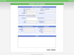 Création d'une fiche patient