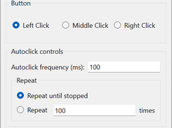 A screenshot of Mouse Keyboard Clicker Holder's interface