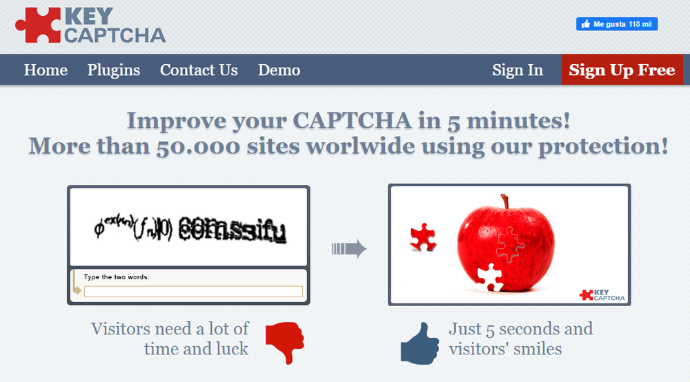 KeyCAPTCHA Screenshot 1