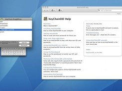 KeyChainDD main window with help displayed