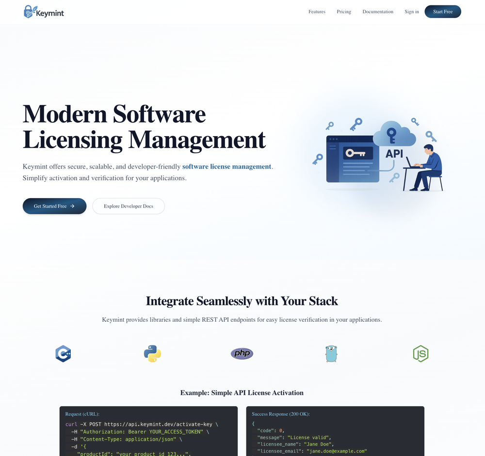 Landing page