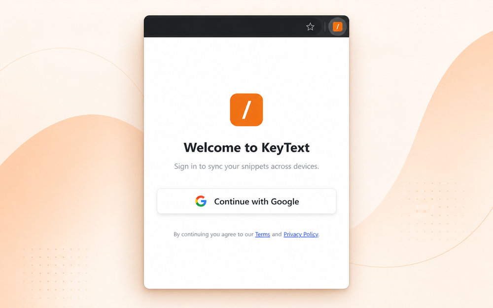 welcome to KeyText App