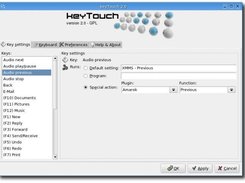 The main window of keyTouch 2.0