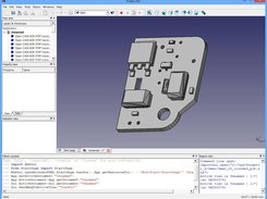 kicad 3D STEP model component side (view in freecad)