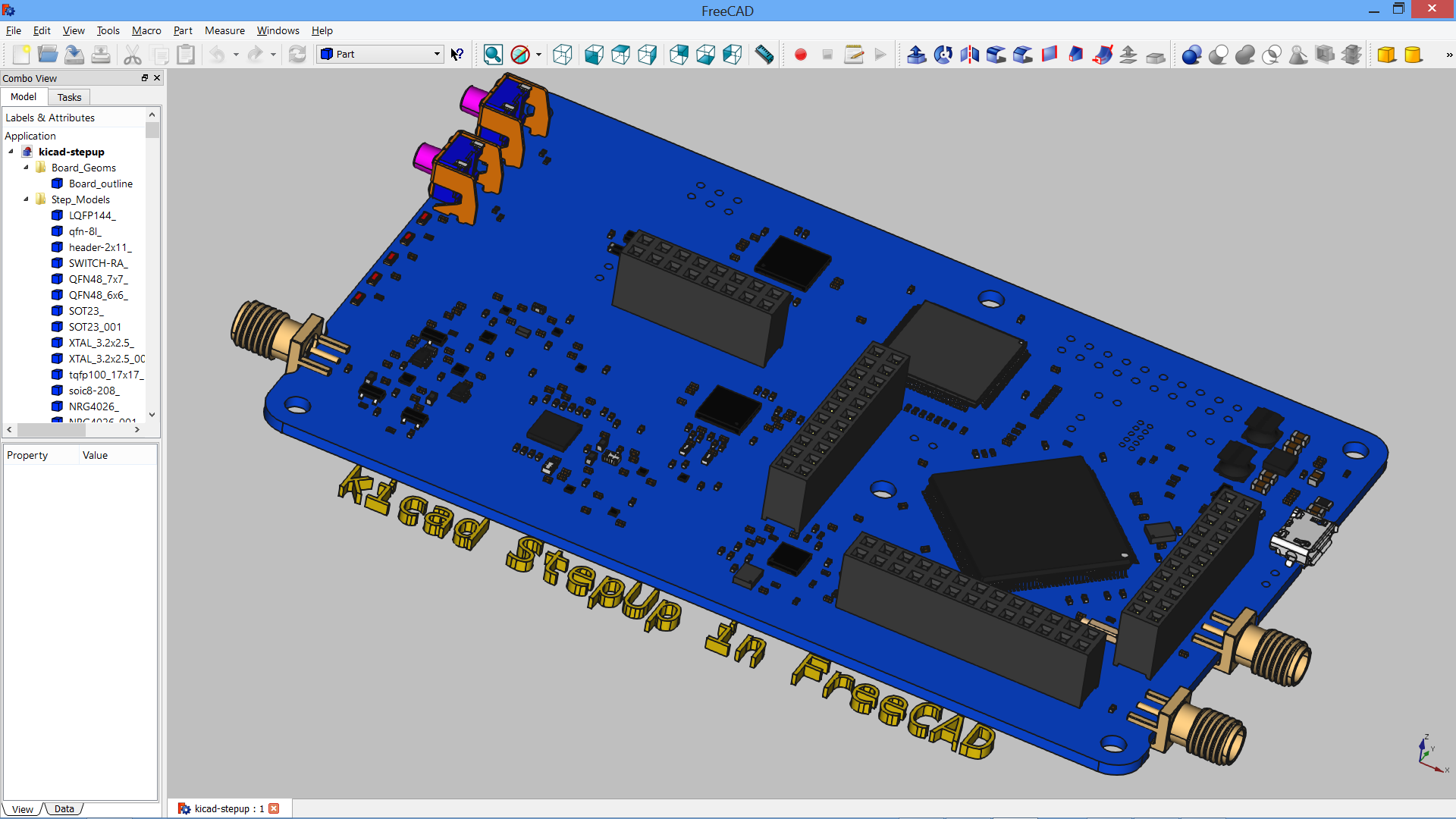 freecad open step file