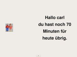 welcome screen in german