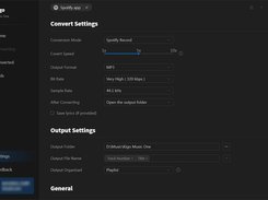 Choose Output Settings