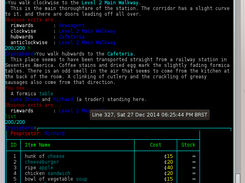 KildClient stores the time at which each line was received