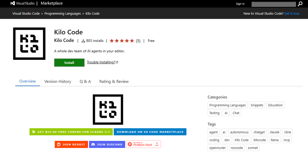 Kilo Code Screenshot 1