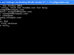 Configuration of Kindle Sender