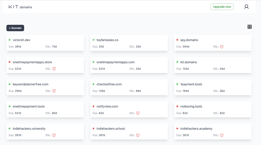 Domain Dashboard