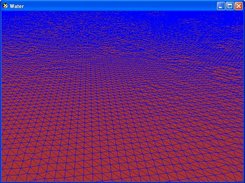Physical simulation of water - wireframe view