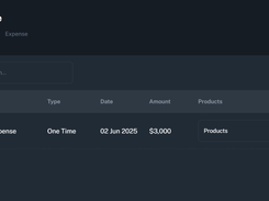 Track one off expenses like agency fees, retainer fees etc