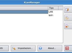 Main window of KLanManager 0.1