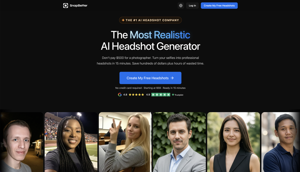 SnapBetter - Professional AI Headshots in 15 Minutes