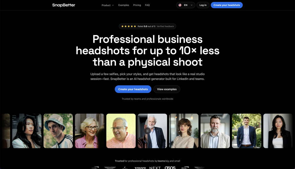 AI Headshot Generator Homepage