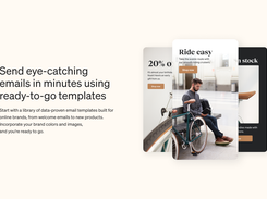 Send eye-catching emails in minutes using ready-to-go templates