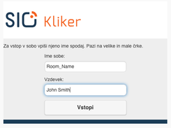 Login to room for user.