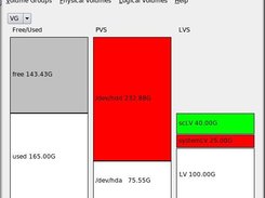 1.Volume Group overview: free space; phy. vol.; logical vol.