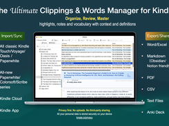 Organize, Review, Master highlights, notes and vocabulary with context and definitions
