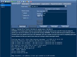 An actual run of nmap under the control of Knmap.