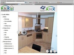Another room with open navigation bar and a special + button