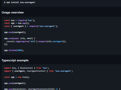 koa-useragent Screenshot 1
