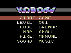 Kobo64 main menu