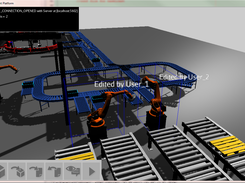 Two users selecting different objects