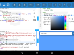 kodeWeave running on an Android Tablet