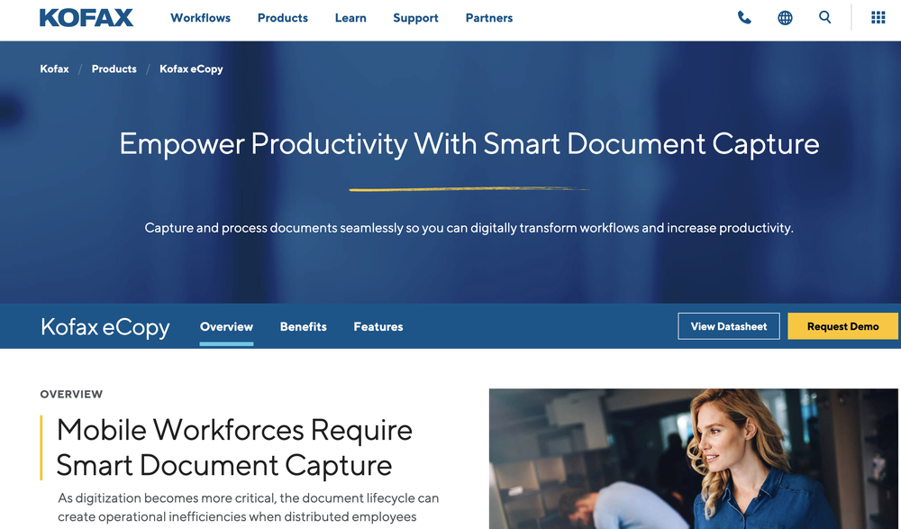 Tungsten eCopy Screenshot 1