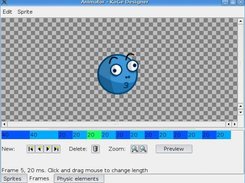 Animating GeKo's funny face. Frames are variable length