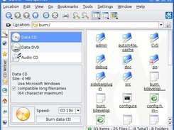 Creating a data CD in Konqueror