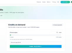 Buy credits on demand. One credit equals one processed PDF page, with no monthly subscription required.