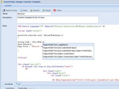 template editor that supports intellisense