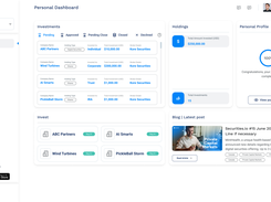 Investor - Personal dashboard. Once the investment is made, the investor can follow its status and their portfolio in their personal dashboard inside the KoreConX All-in-One platform or the Once the investment is made, the investor can follow its status and their portfolio in their personal dashboard inside the KoreConX All-in-One platform or the KoreID mobile app.