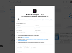 Our "invest button" is easily added to an investment page where the user can simply fill up its basic information and submit for approval including KYC and funding methods.